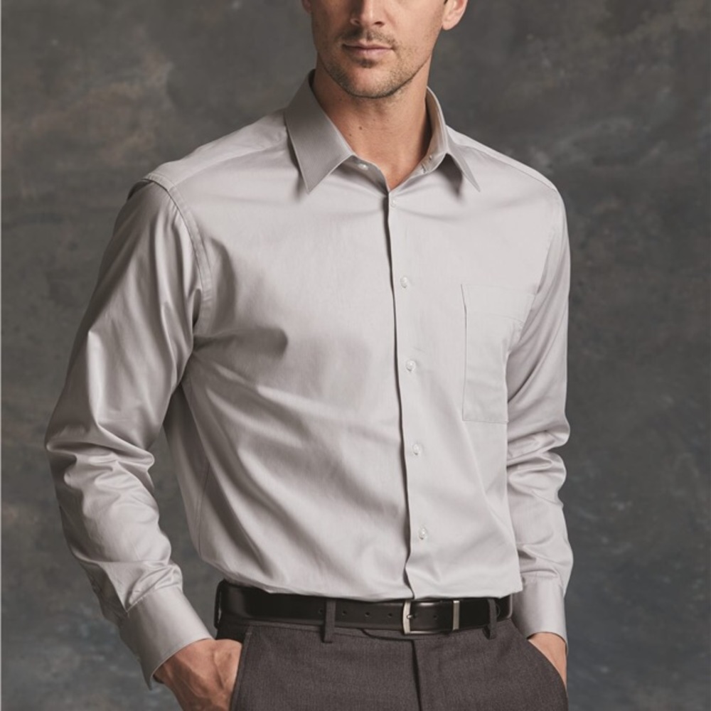 Calvin Klein gray long sleeve dress shirt.